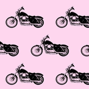 4" Motorcycles on Pink