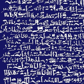 Egyptian Script on Midnight Blue // Small