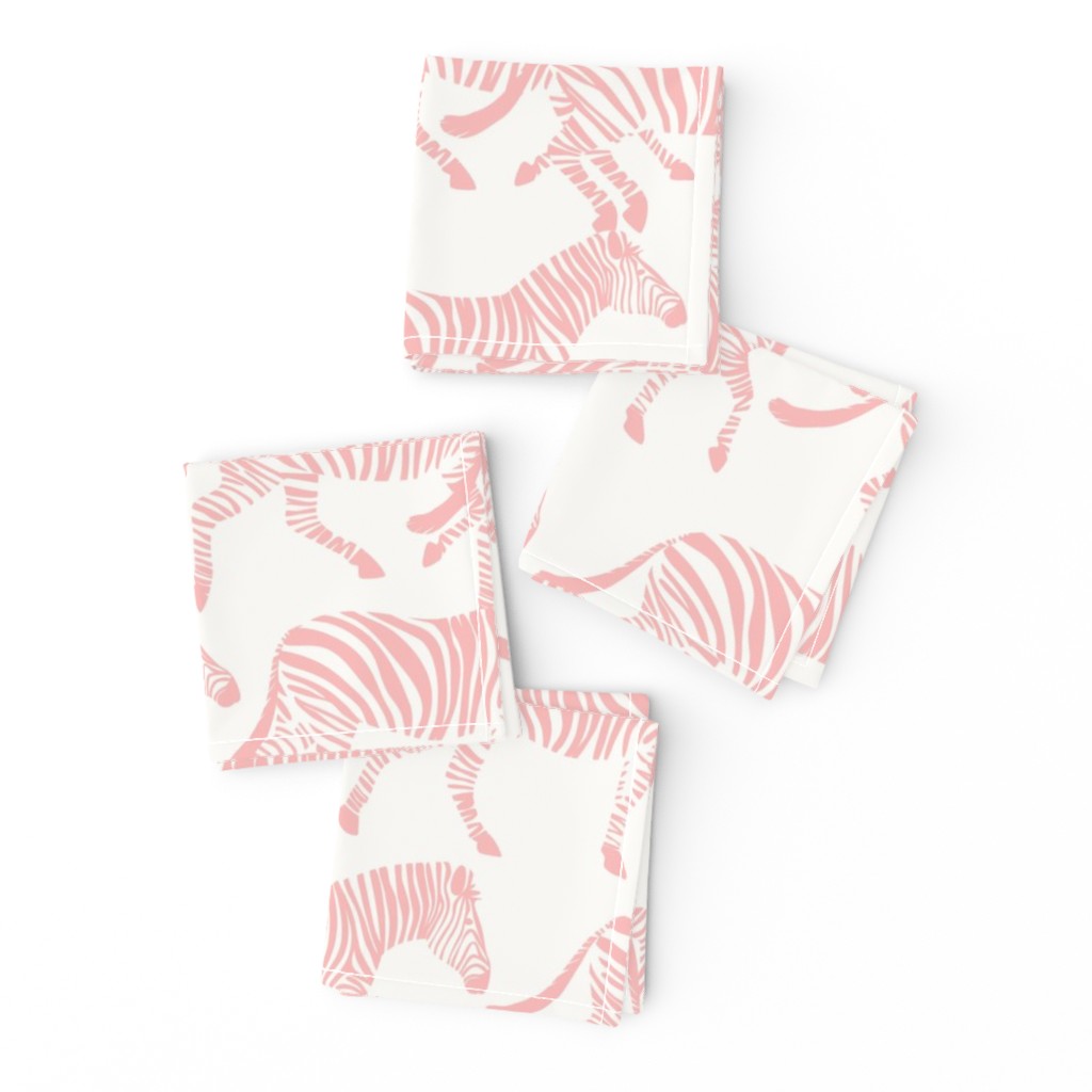 zebras in light pink