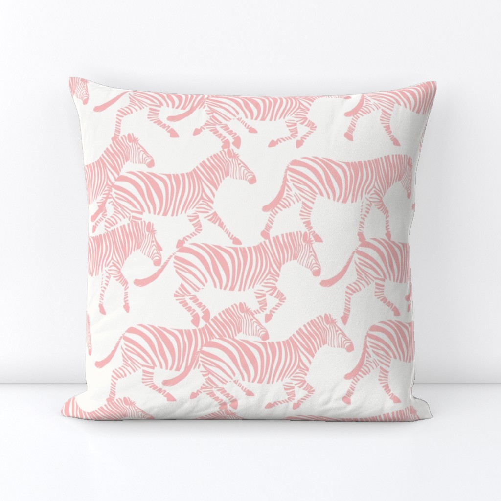 zebras in light pink