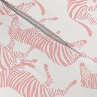 zebras in light pink