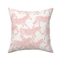 zebras in light pink