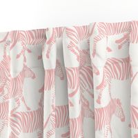 zebras in light pink