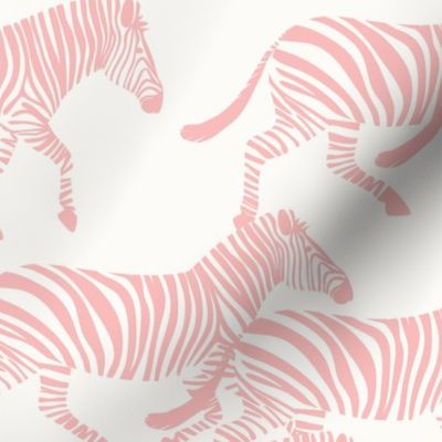 zebras in light pink