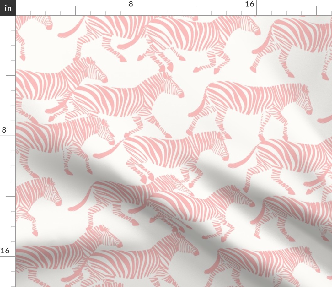 zebras in light pink