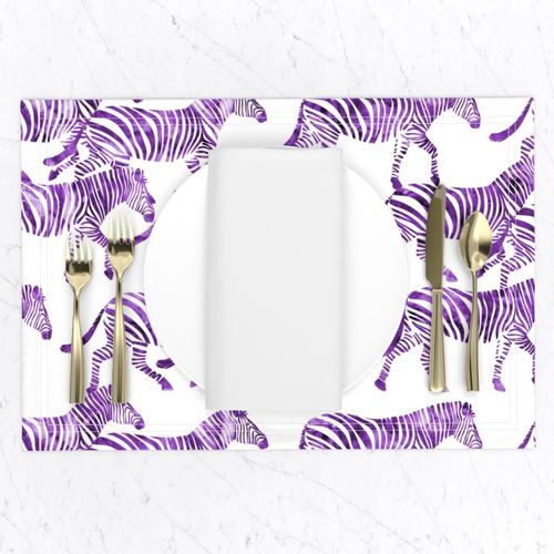 zebras in purple