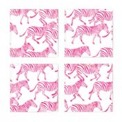 zebras in pink