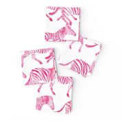 zebras in pink