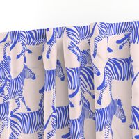 zebras in blue on pink