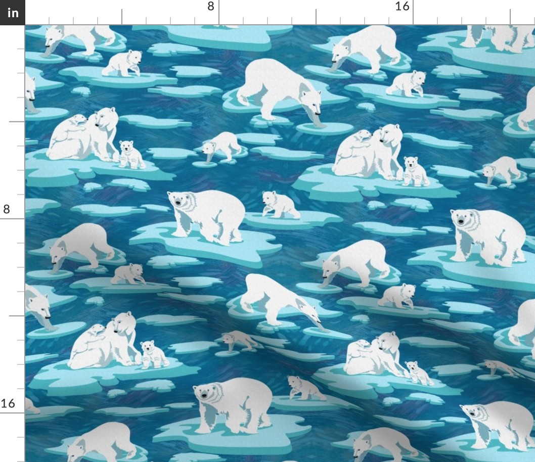 Polar Bears meet on the ice 50 