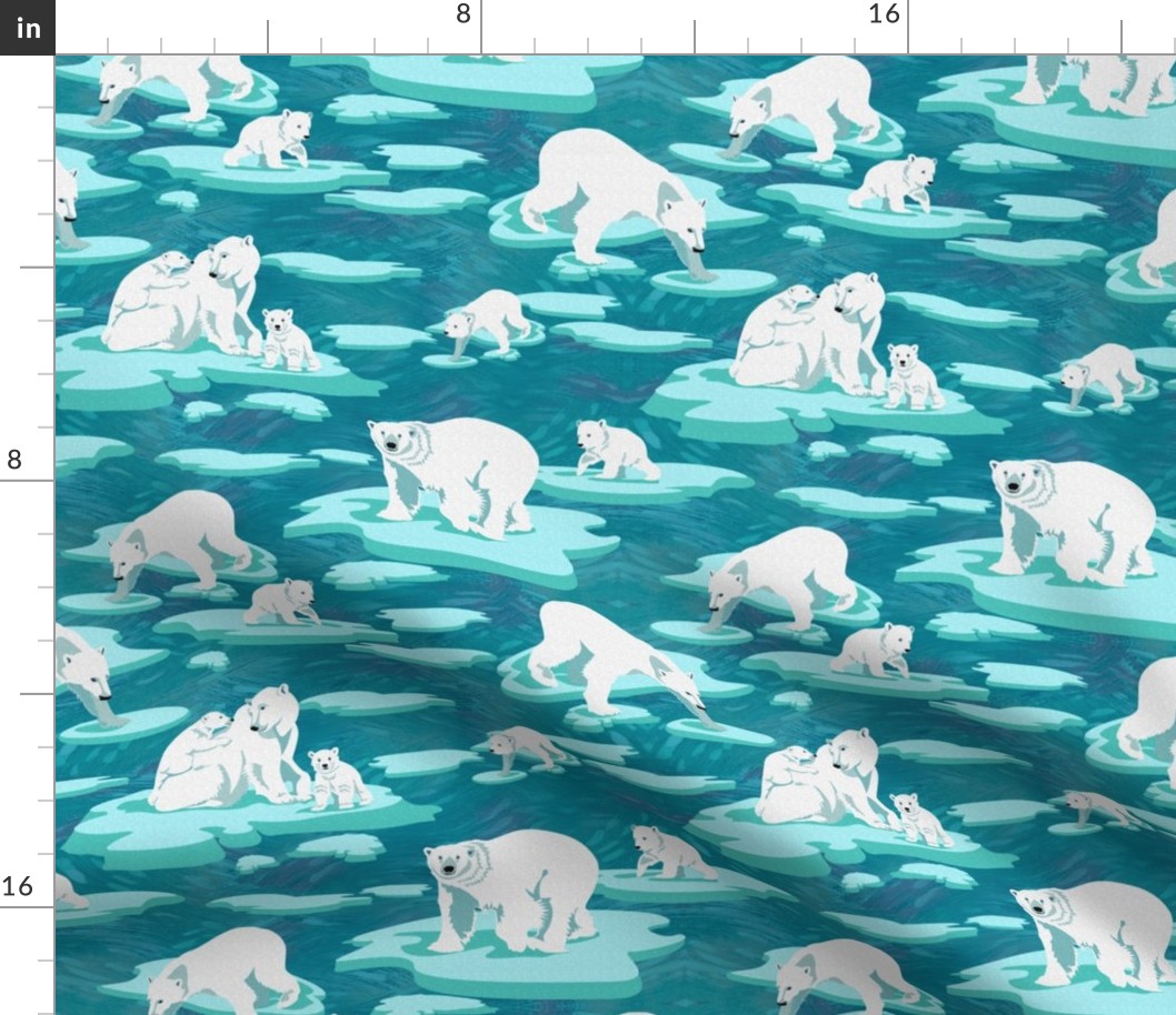 Polar Bears meet on the ice ( emerald 50)