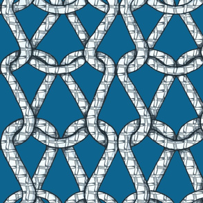 endless knots (light blue white) 