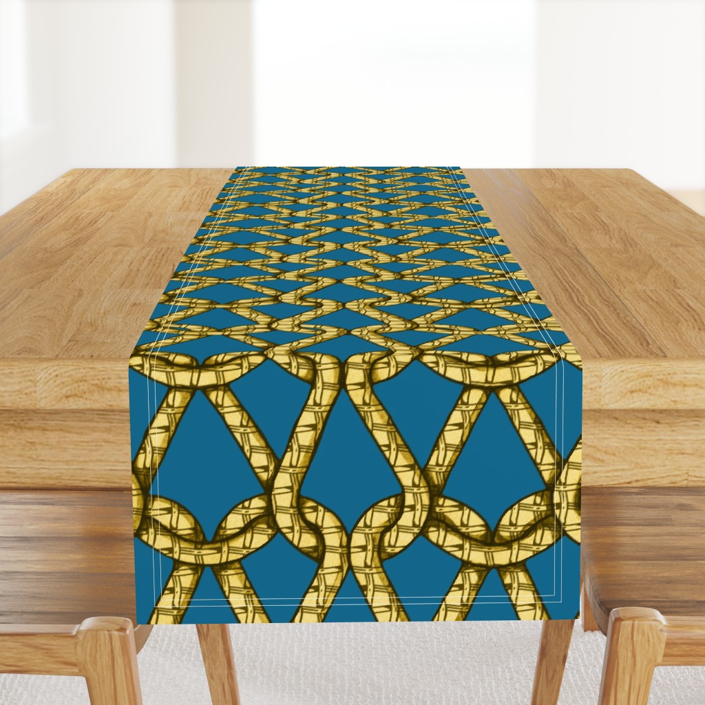 endless knots (light blue yellow) 