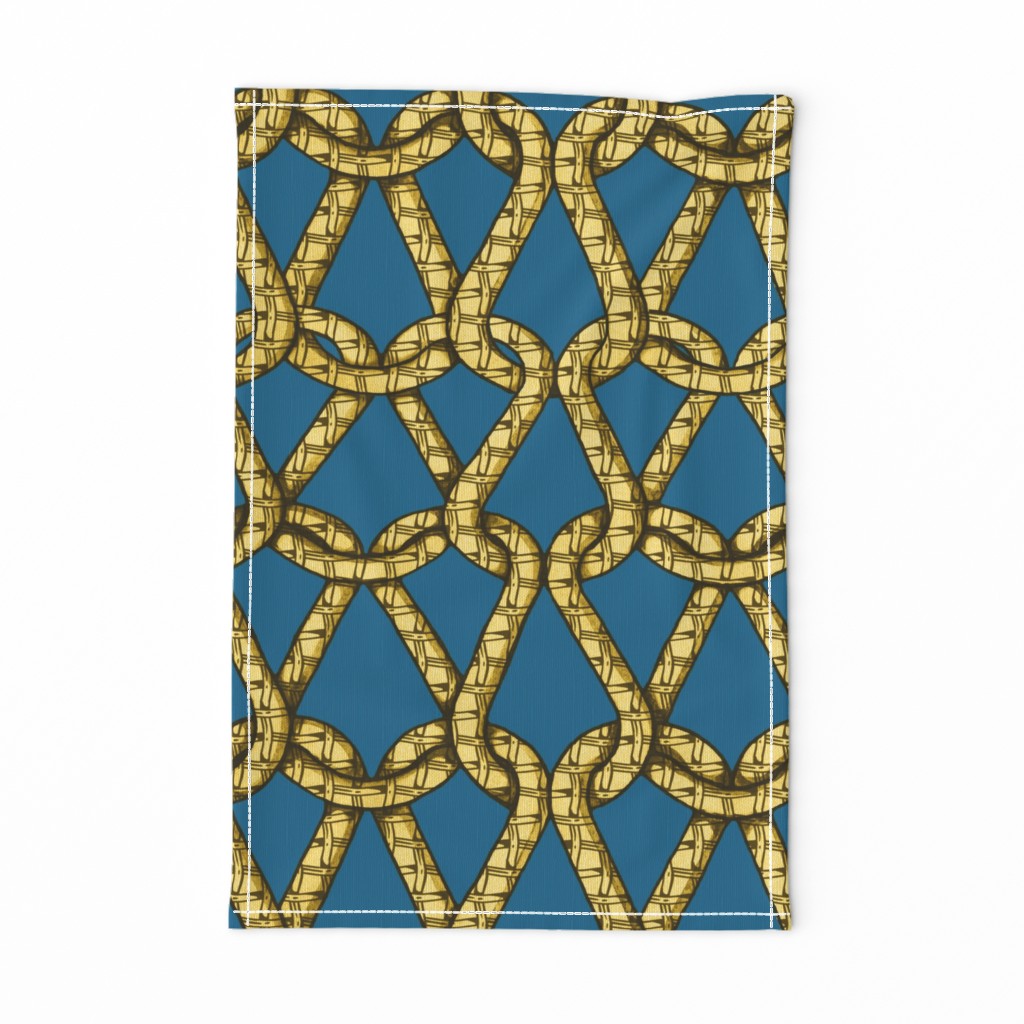 endless knots (light blue yellow) 