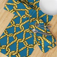 endless knots (light blue yellow) 