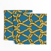 endless knots (light blue yellow) 