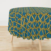 endless knots (light blue yellow) 