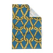 endless knots (light blue yellow) 