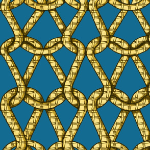 endless knots (light blue yellow) 