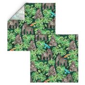 Gorillas in the Emerald Forest - large print