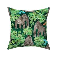 Gorillas in the Emerald Forest - large print