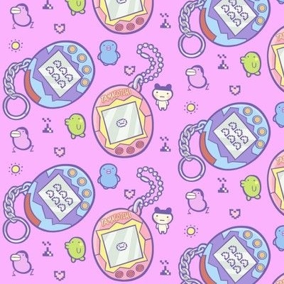 Tamagotchi Fabric, Wallpaper and Home Decor | Spoonflower