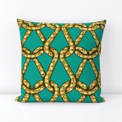 endless knots (emerald yellow)