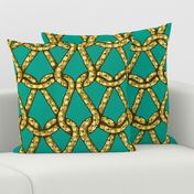 endless knots (emerald yellow)