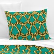 endless knots (emerald yellow)