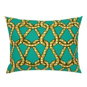 endless knots (emerald yellow)