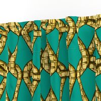 endless knots (emerald yellow)