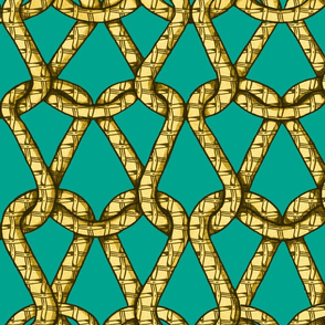 endless knots (emerald yellow)