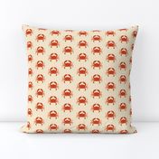 crab stripes nautical animal fabric light