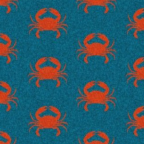 crab stripes nautical animal fabric navy