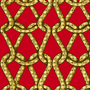 endless knots (red yellow)