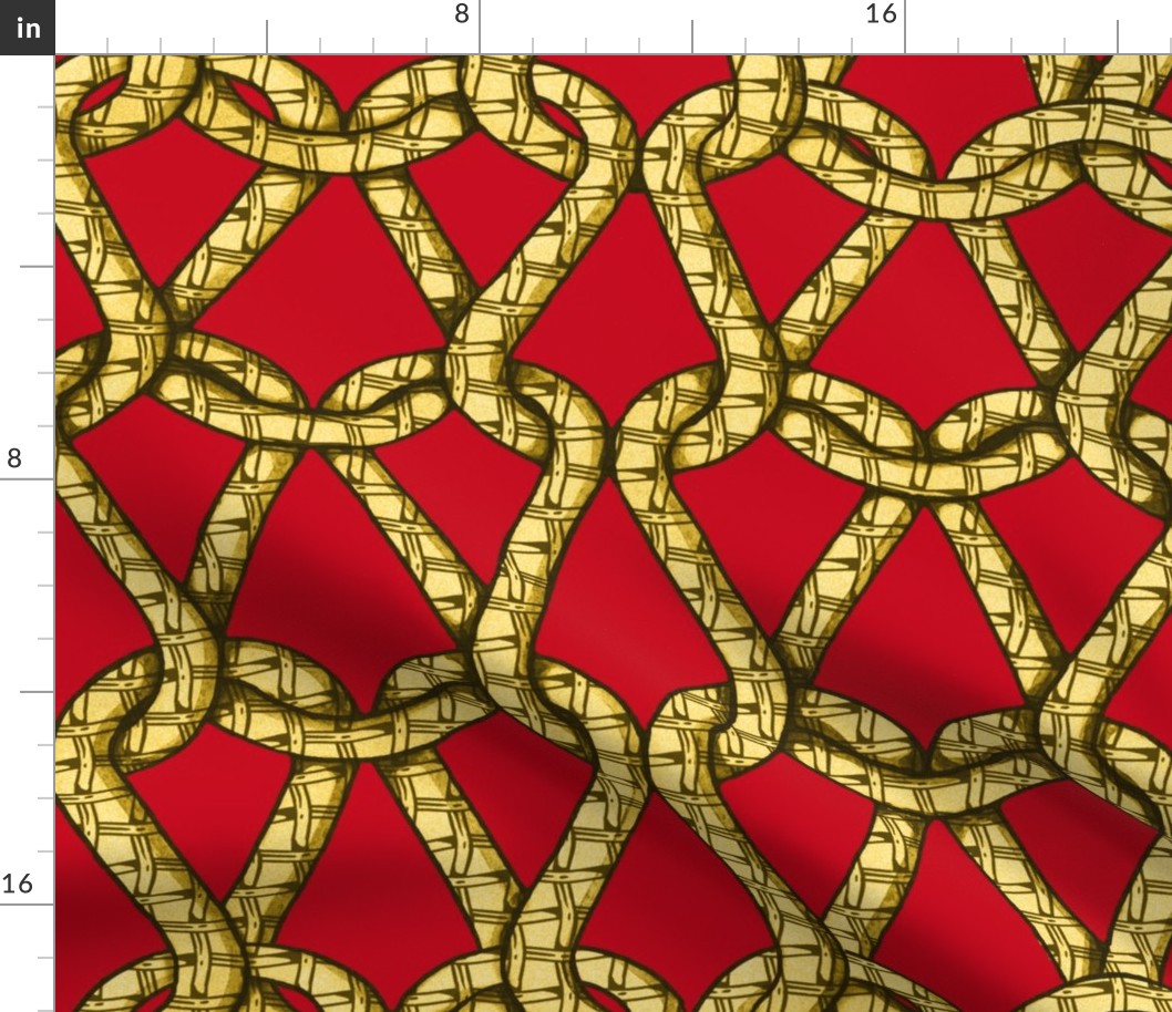 endless knots (red yellow)