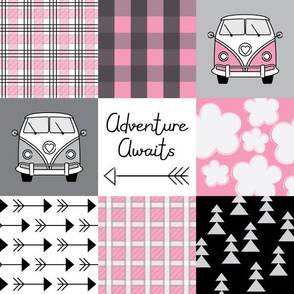 vintage pink camper van wholecloth