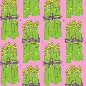 asparagus-bunch on purpley pink