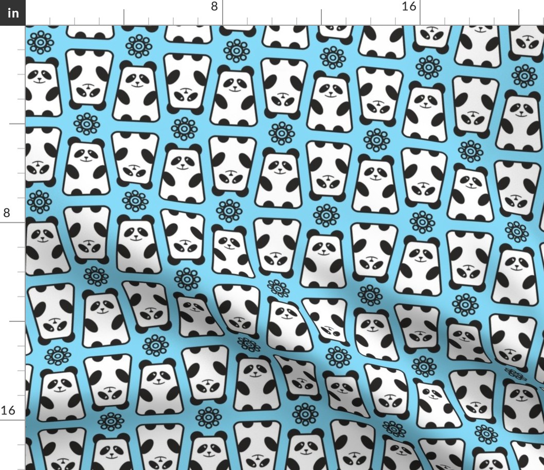 Panda on blue