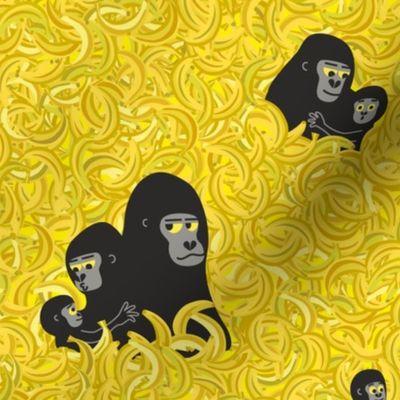 Gorillas and bananas. Endangered Species by unPATO