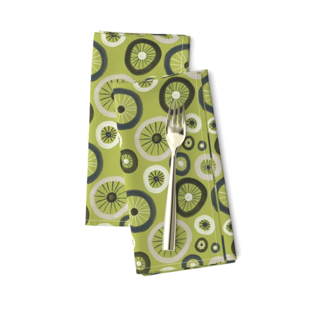 Bicycle Tire polka dots in lime
