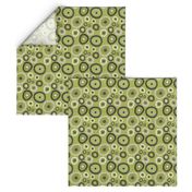 Bicycle Tire polka dots in lime