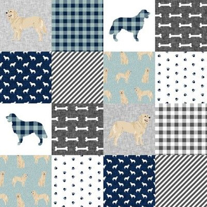 golden retriever (2 inch) pet quilt b cheater wholecloth dog breed fabric
