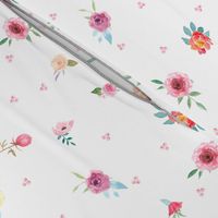 French Country Flowers and Pink Dots