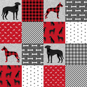 great dane black pet quilt a cheater wholecloth collection 