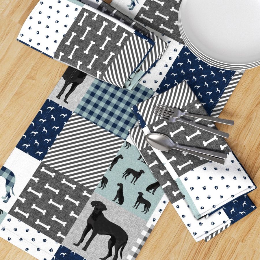 great dane black pet quilt b cheater wholecloth collection 