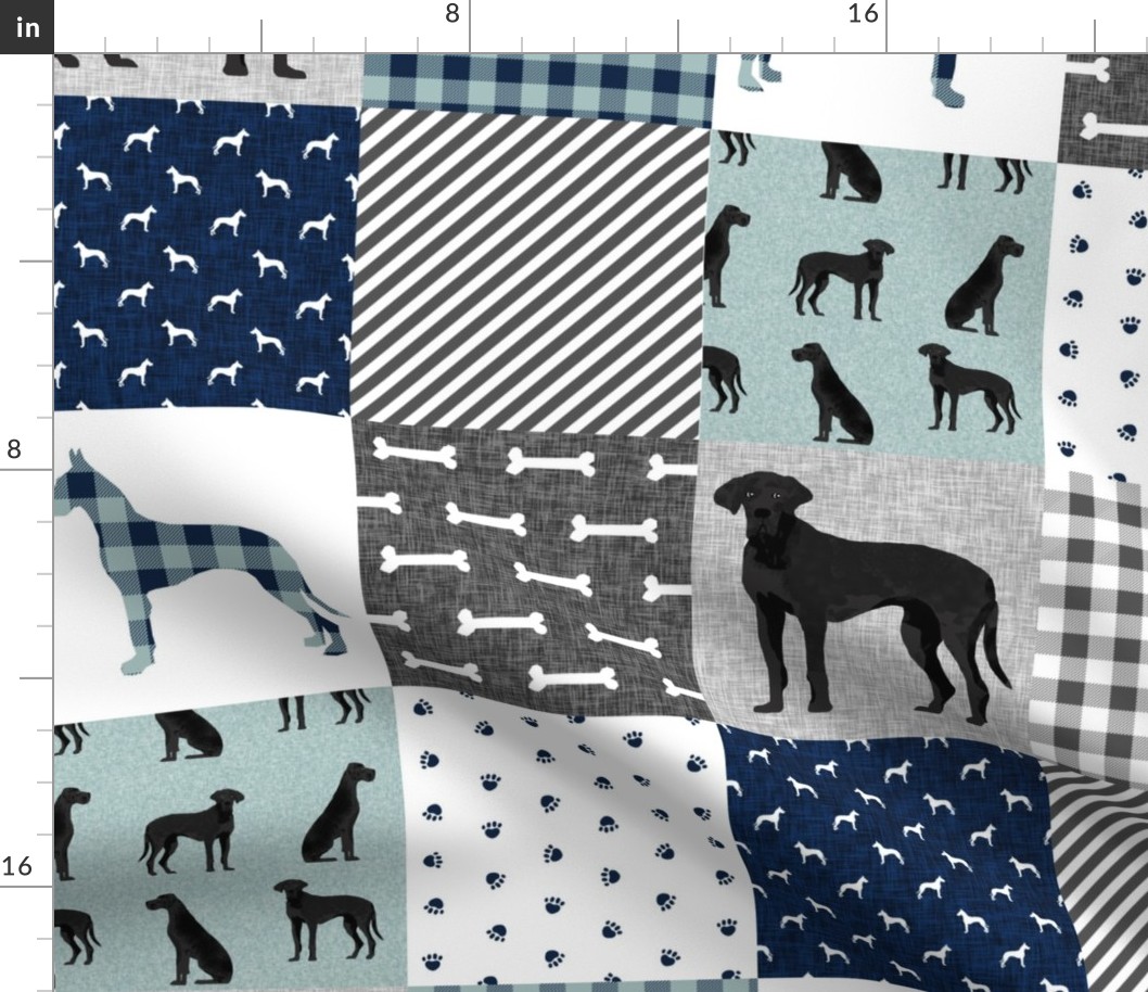 great dane black pet quilt b cheater wholecloth collection 