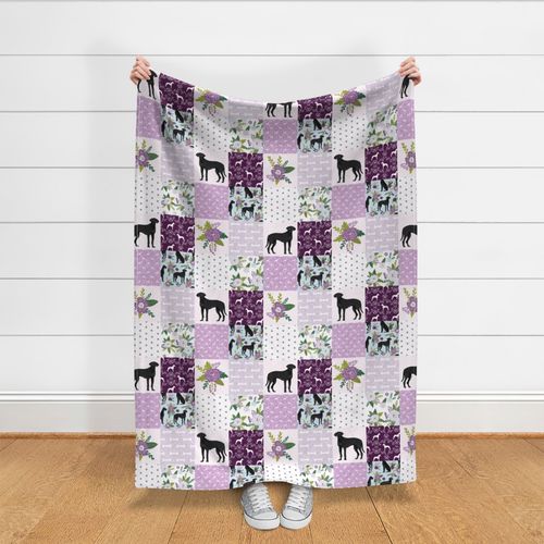 great dane black pet quilt c cheater wholecloth collection 