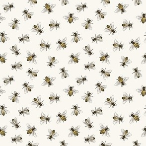 Honey Bees - Small - H White