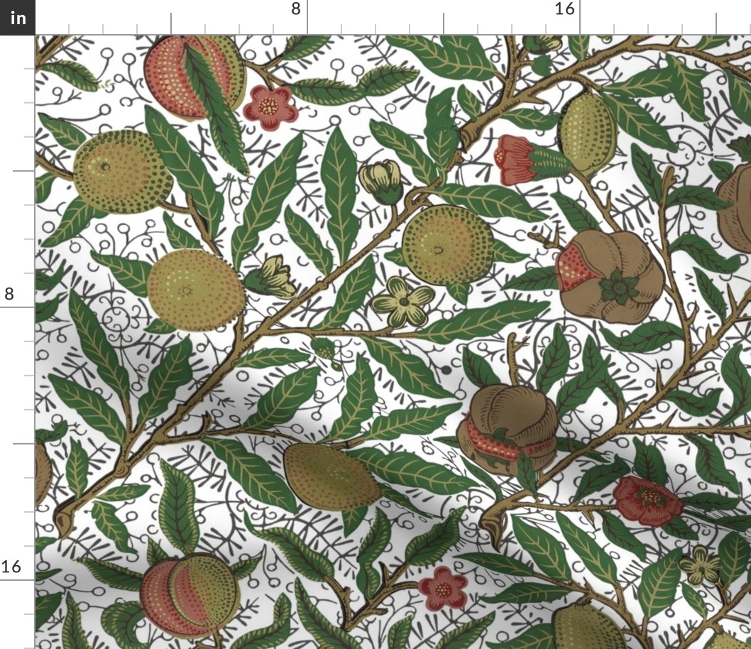 Fruit ~ William Morris ~ Original on White  